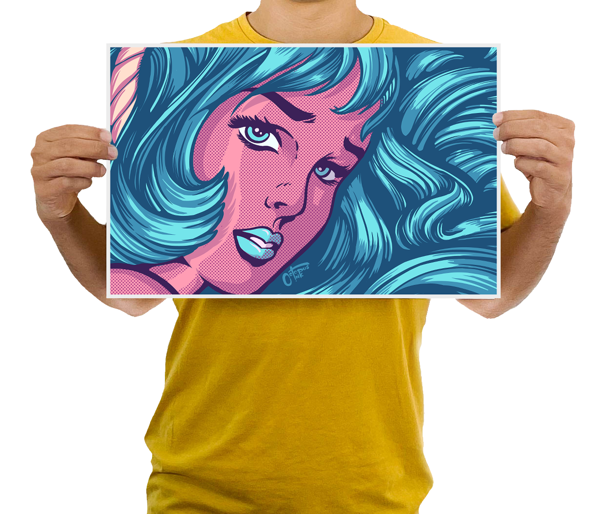 Comic Girl 11x17 Modern Art Print