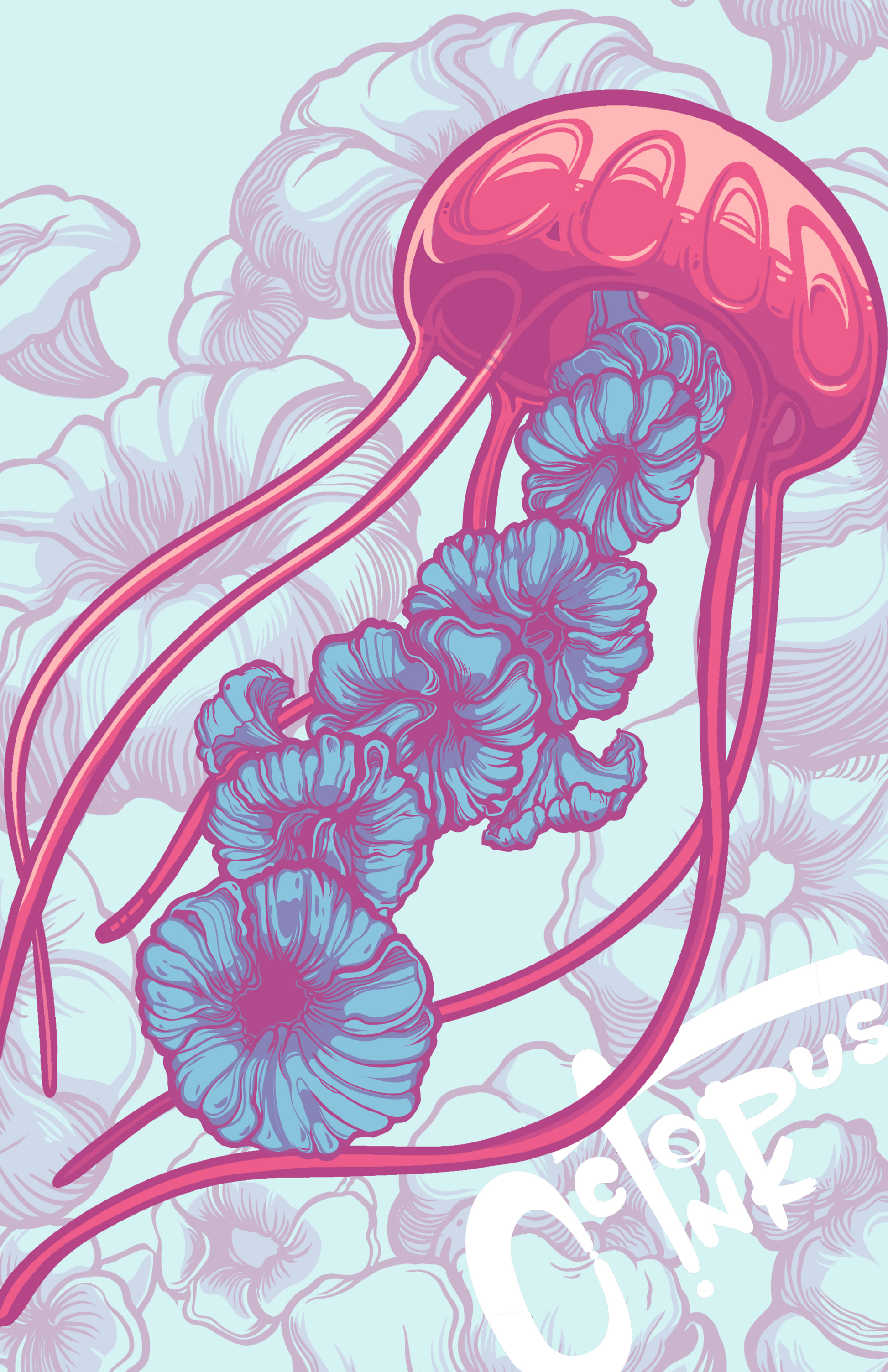 Hibiscus Jelly 11x17 Modern Art Print