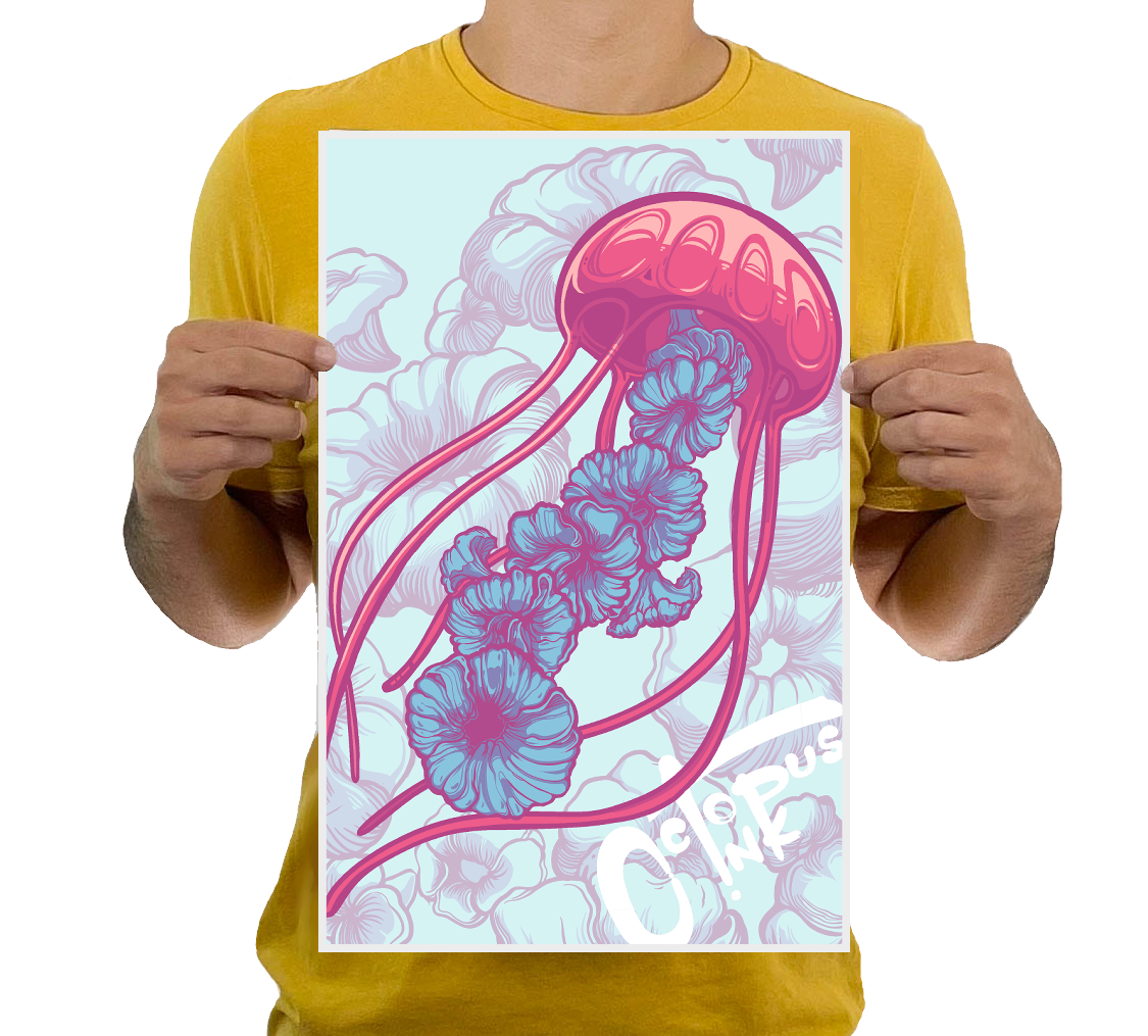 Hibiscus Jelly 11x17 Modern Art Print