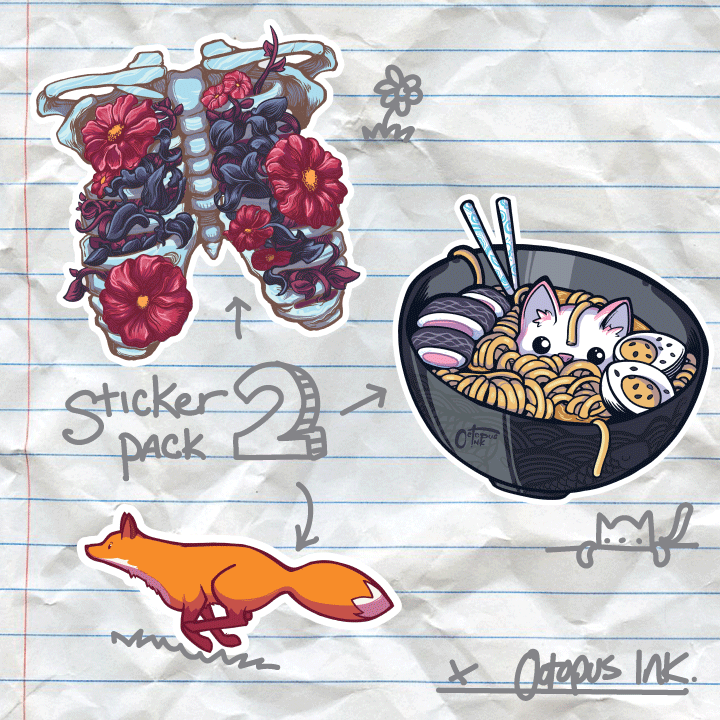 Octopus Ink Sticker Pack 2