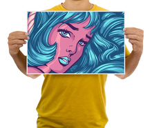 Load image into Gallery viewer, Comic Girl 11x17 Modern Art Print
